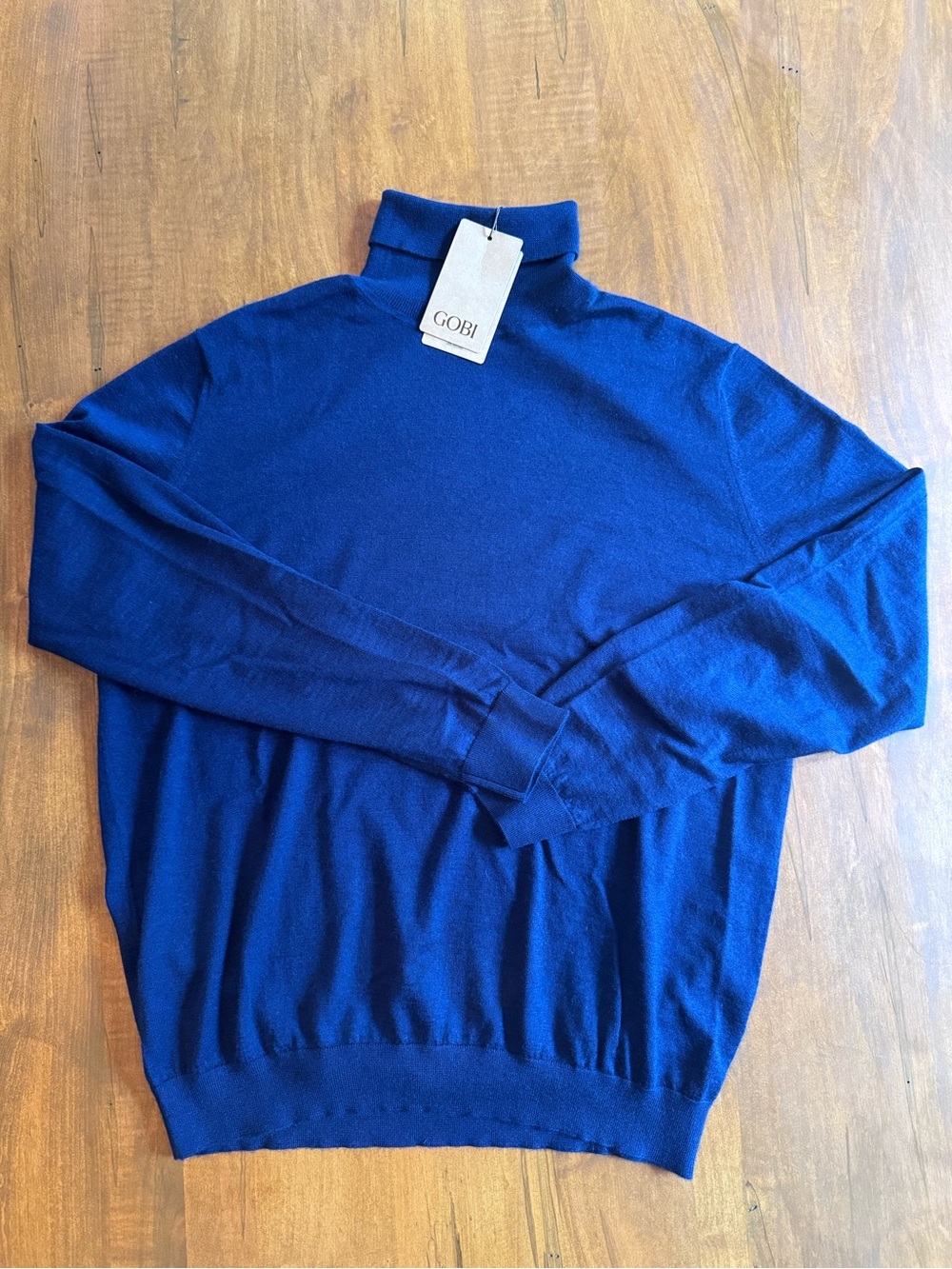 Gobi Men’s Navy Blue Cashmere Turtleneck Sweater